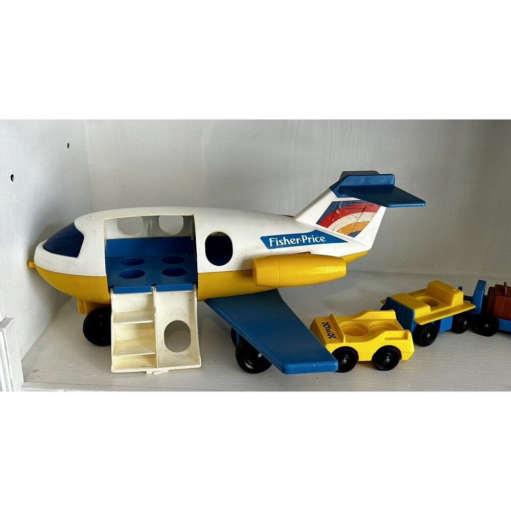 Fisher Price Little People Family Jetport Airport airplane Set 933 Vintage 1980 - Picture 3 of 9